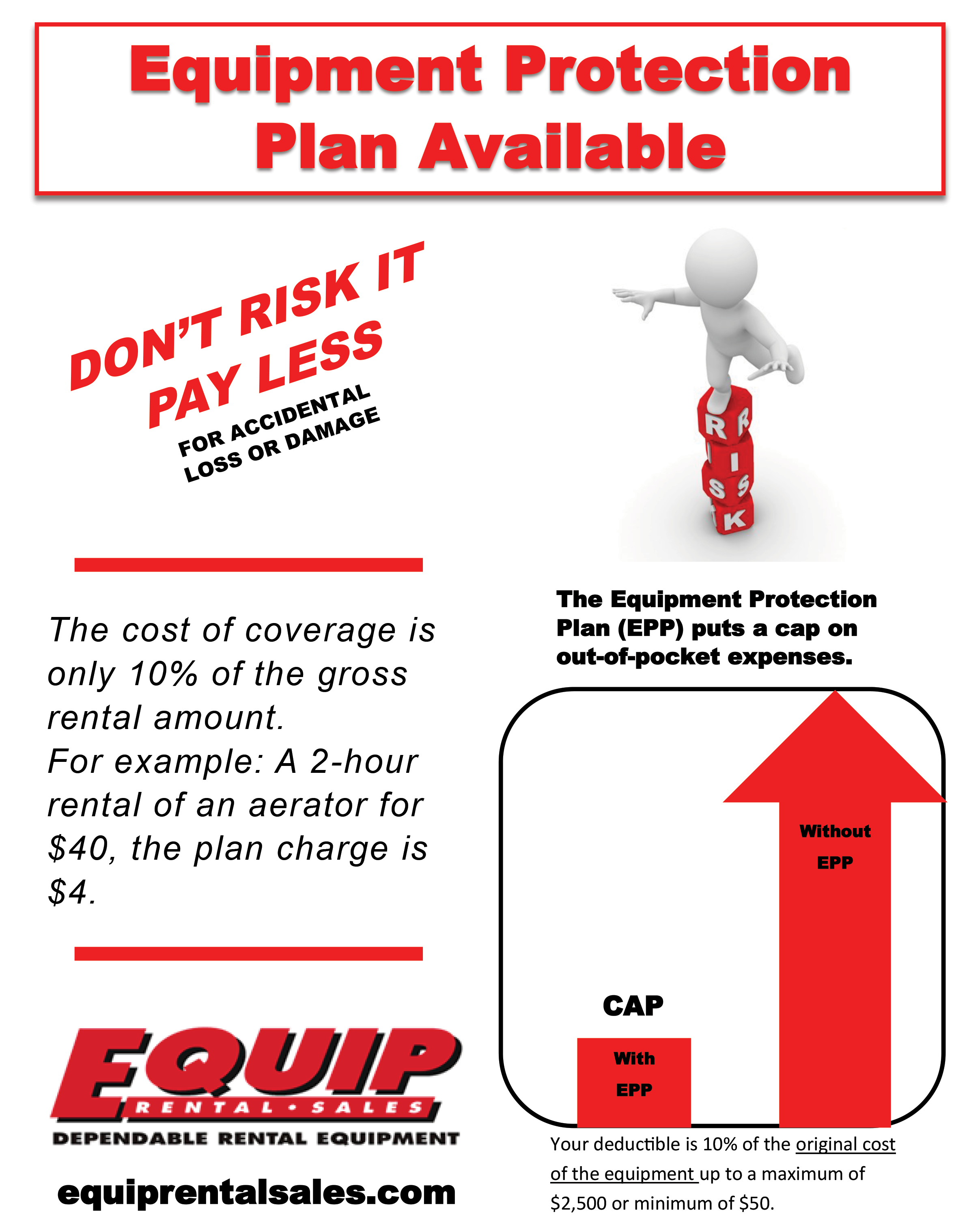 equip rental and sales' equipment protection plan